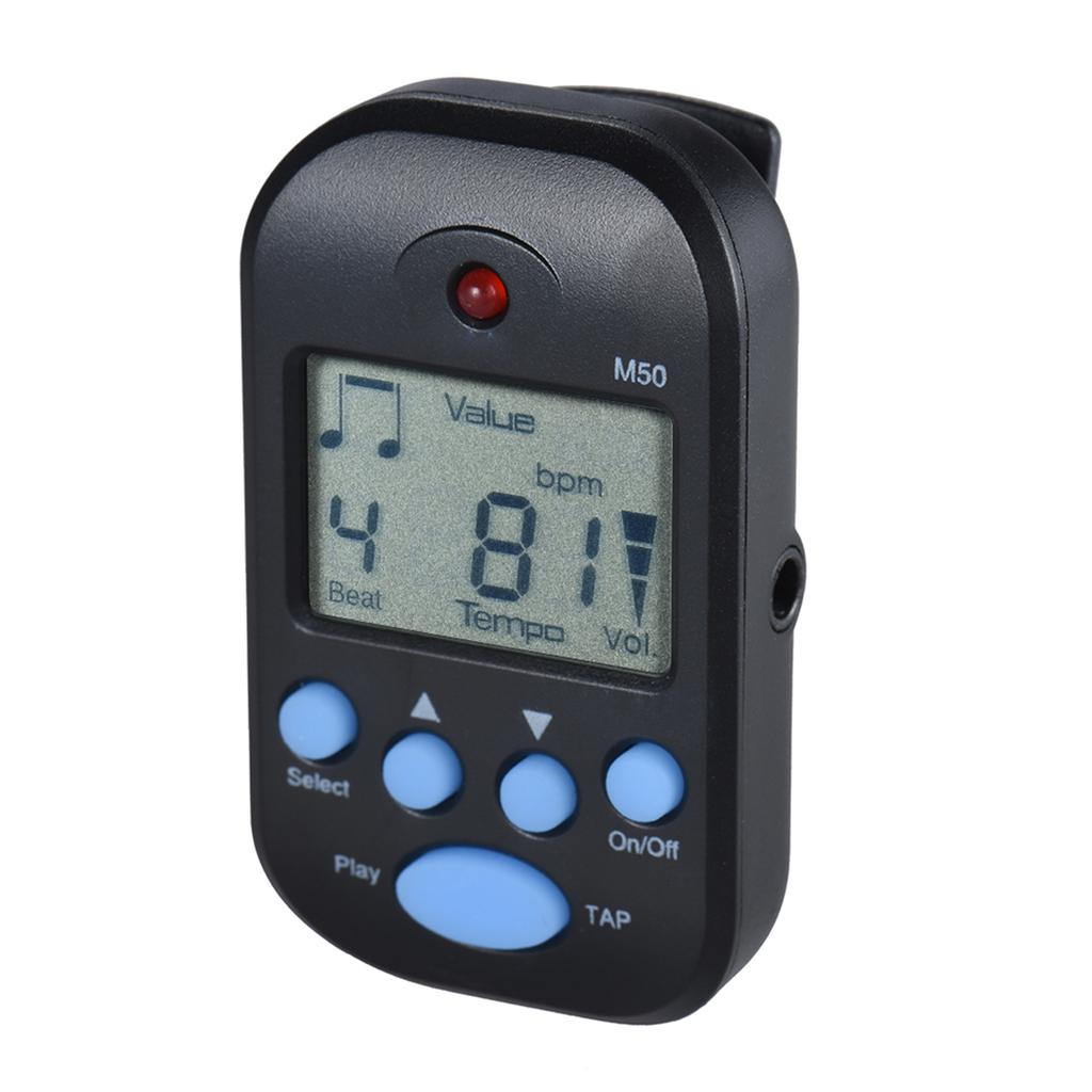 Professional Clip on Digital Beat Tempo Metronome LCD Screen Lightweight & Mini for Violin Guitar Bass Musical