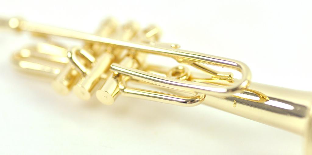 SUNRISE SOUND HOUSE Miniature Musical Instrument Trumpet 1/12 Gold
