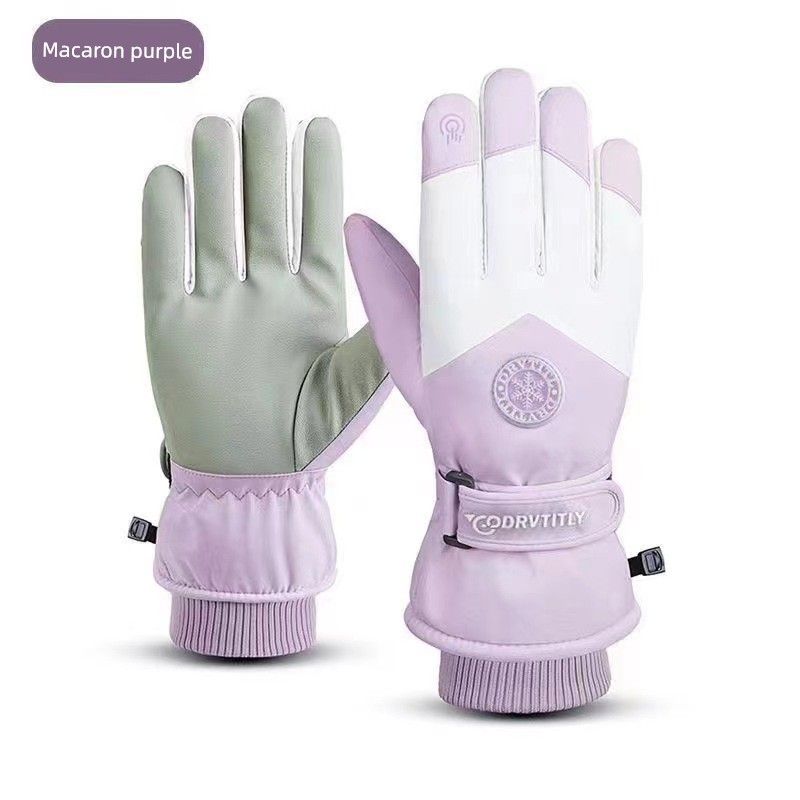 Ski Gloves Waterproof Winter Heattech Couple Snow Mountain Cycling Cold Autumn Outdoor Electric Car Adjustable Thickened Cycling