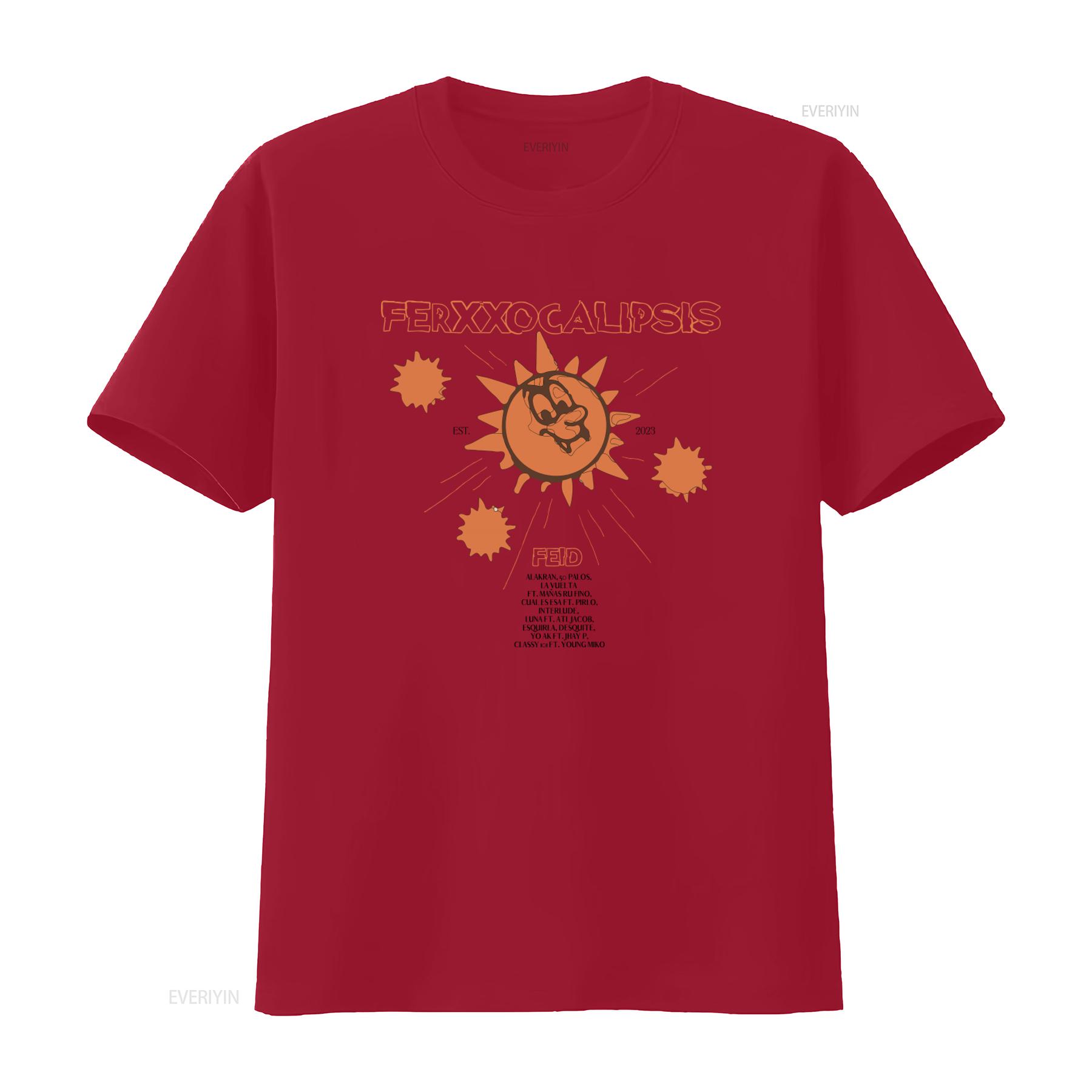 

Ferxxocalipsis Feid New EP T Shirt Tracklist for Ferxxo Fans Streetwear Aesthetic Urban Reaggeton Singer vintage Washed Casual S