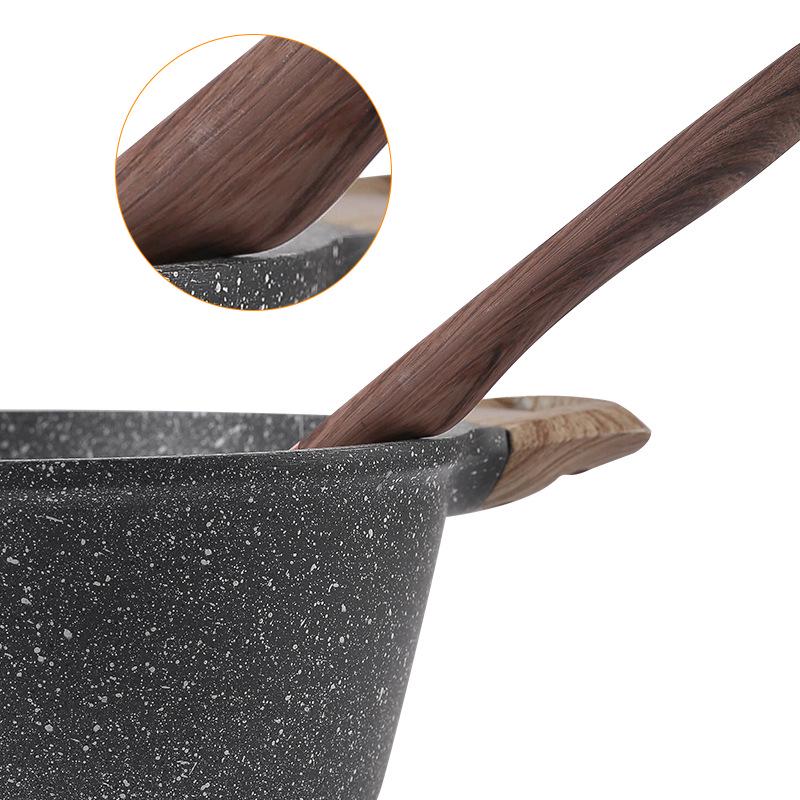 12-Piece Silicone Wood-Grain Non-Stick Cookware Set with Heat-Resistant Spatula and Spoon