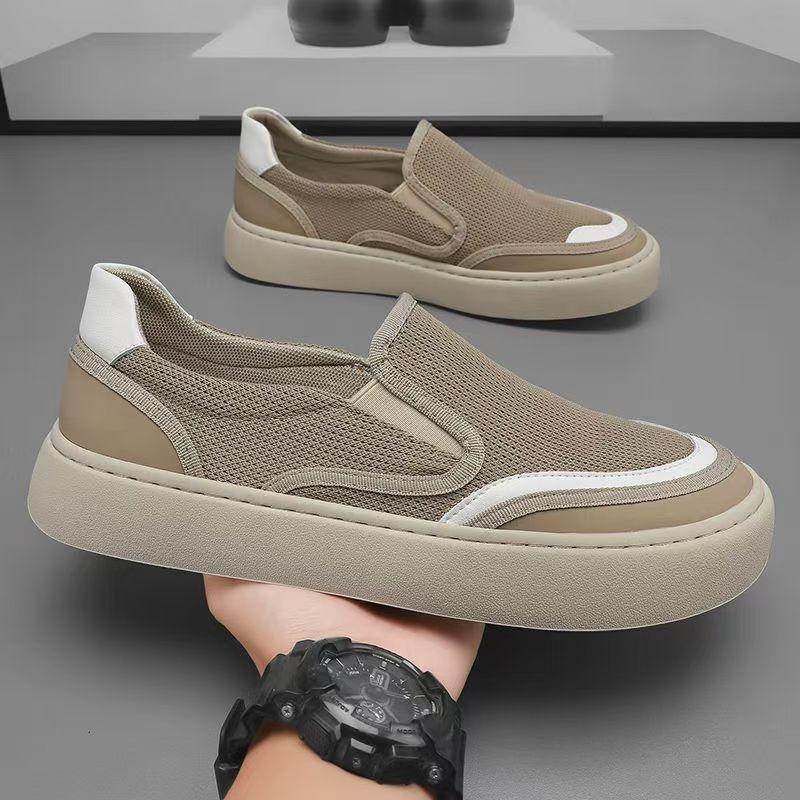 

Men s shoes spring new casual running shoes light breathable soft sole one pedal platform sneakers cloth shoes 44