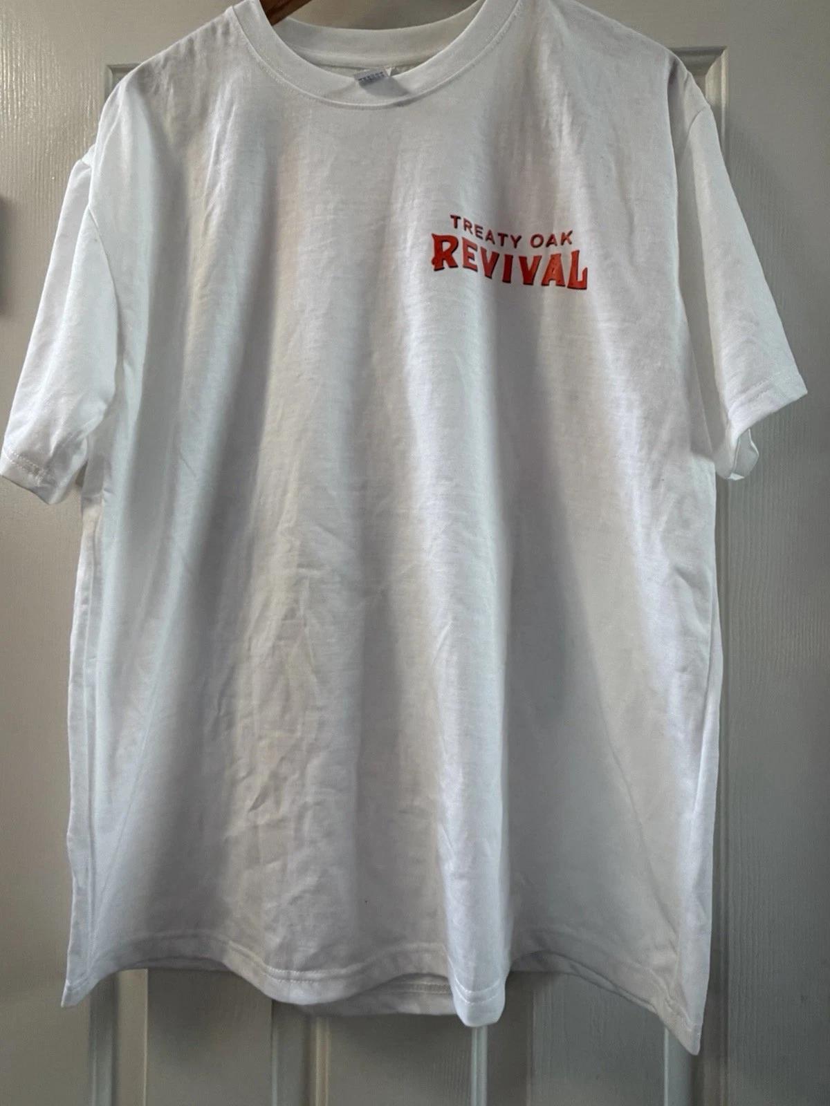 Treaty Oak Revival T-Shirt Front & Back Graphic White Band Tee Unisex 2XL