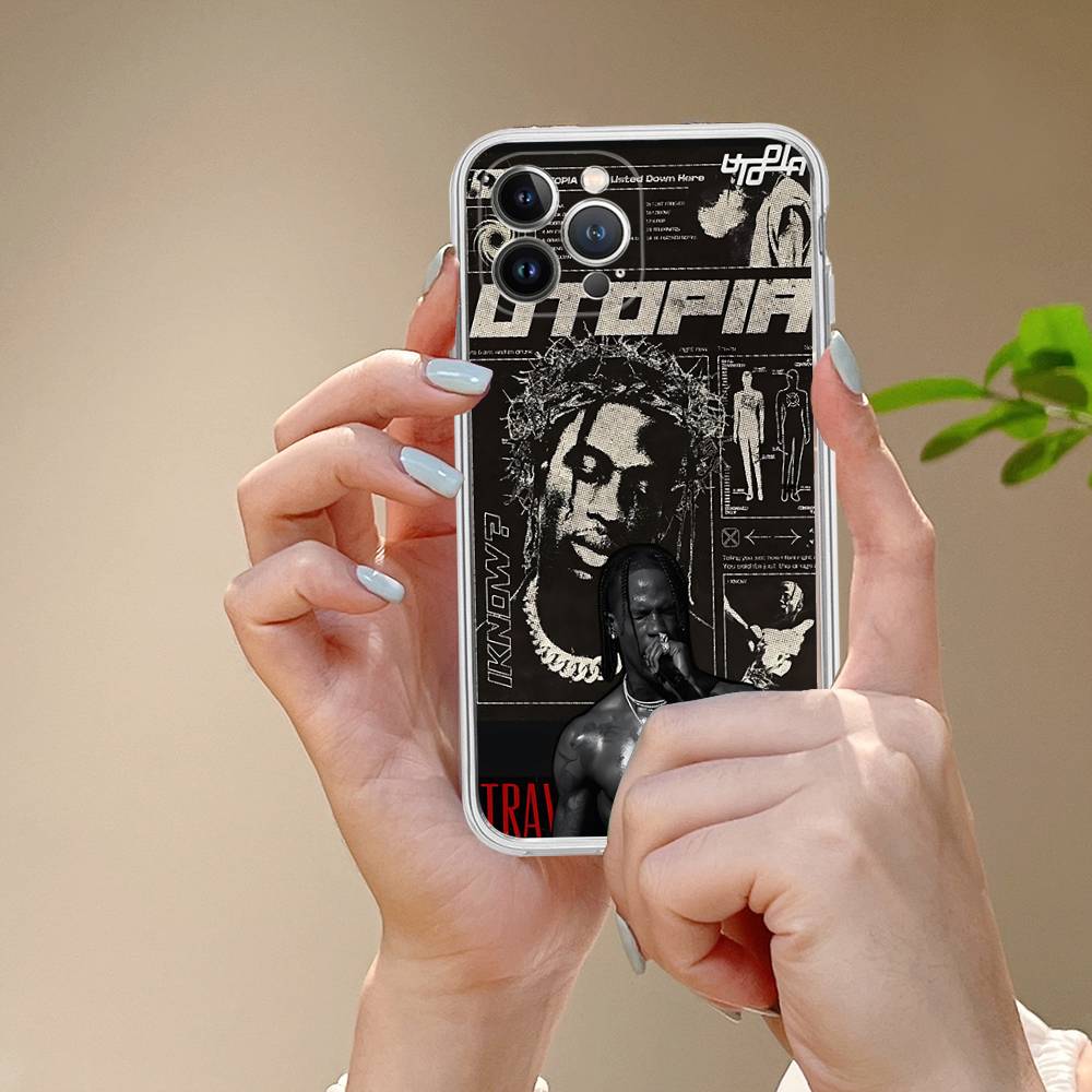 T-Travis S-ScottS Singer For IPhone 17 16 15 14 13 12 11 Pro Max Plus Phone Case High End Silicone