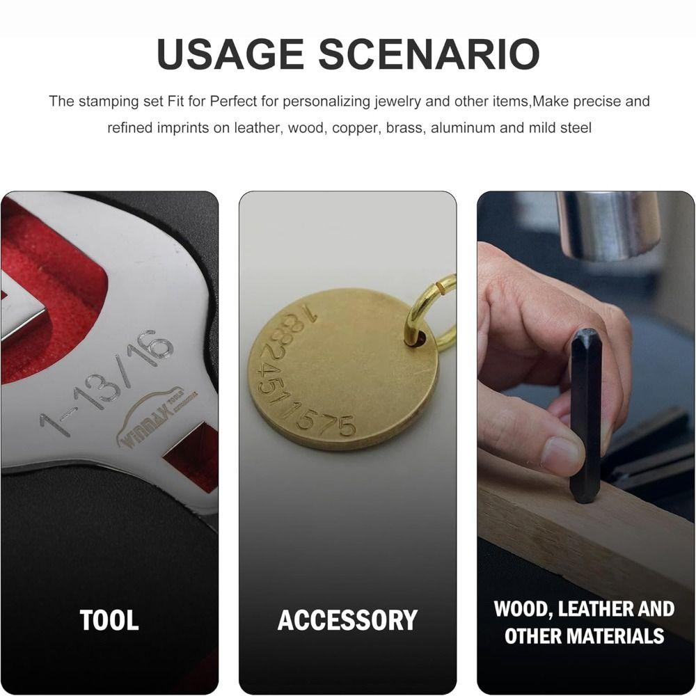 With Plastic Case Digital Letter Stamp Steel Number Stamp Punch Tools Metal Punch