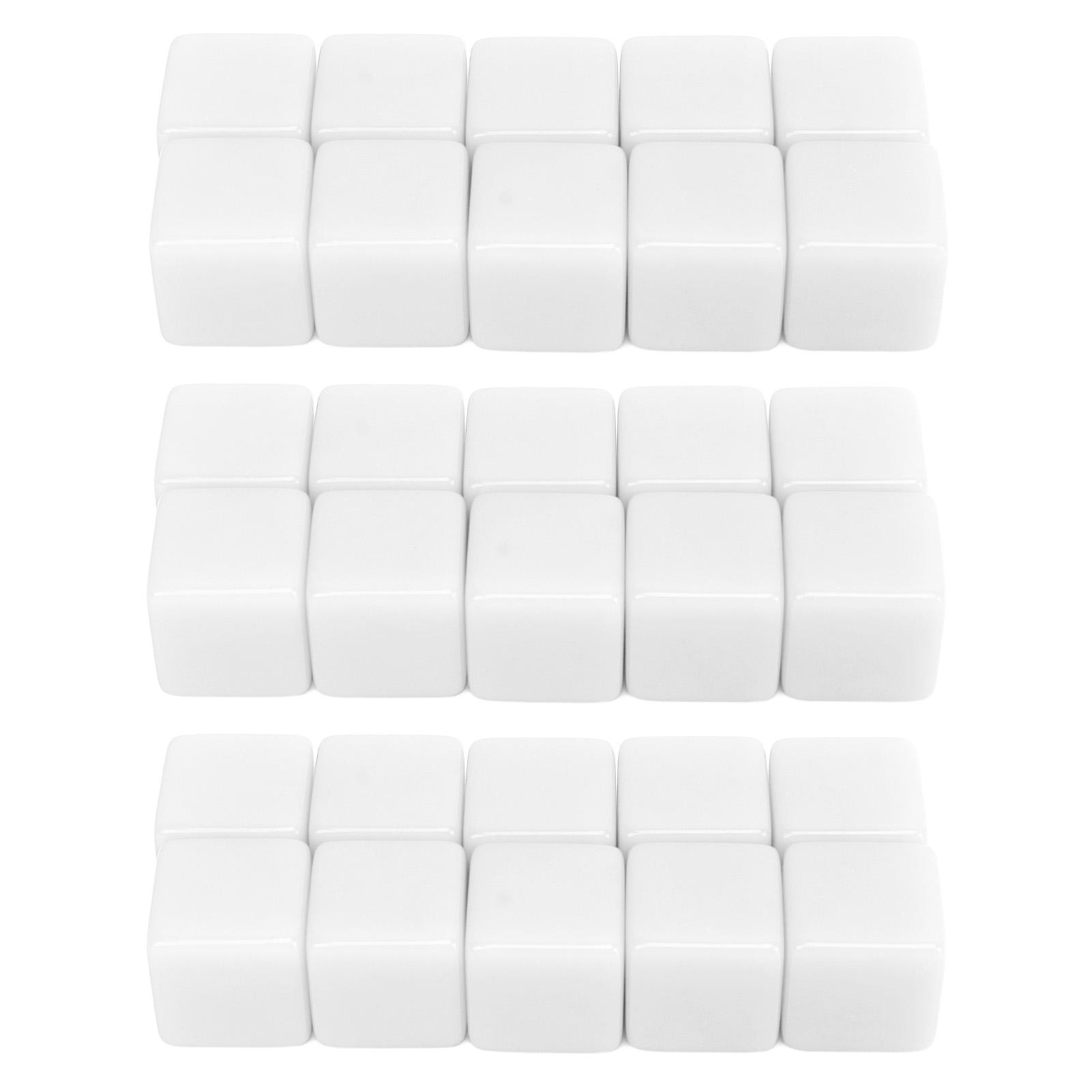 

30 шт., набор кубиков 16 мм, шестигранные пустые кубики с надписью на кубиках, игра для преподавания математики, образования белый