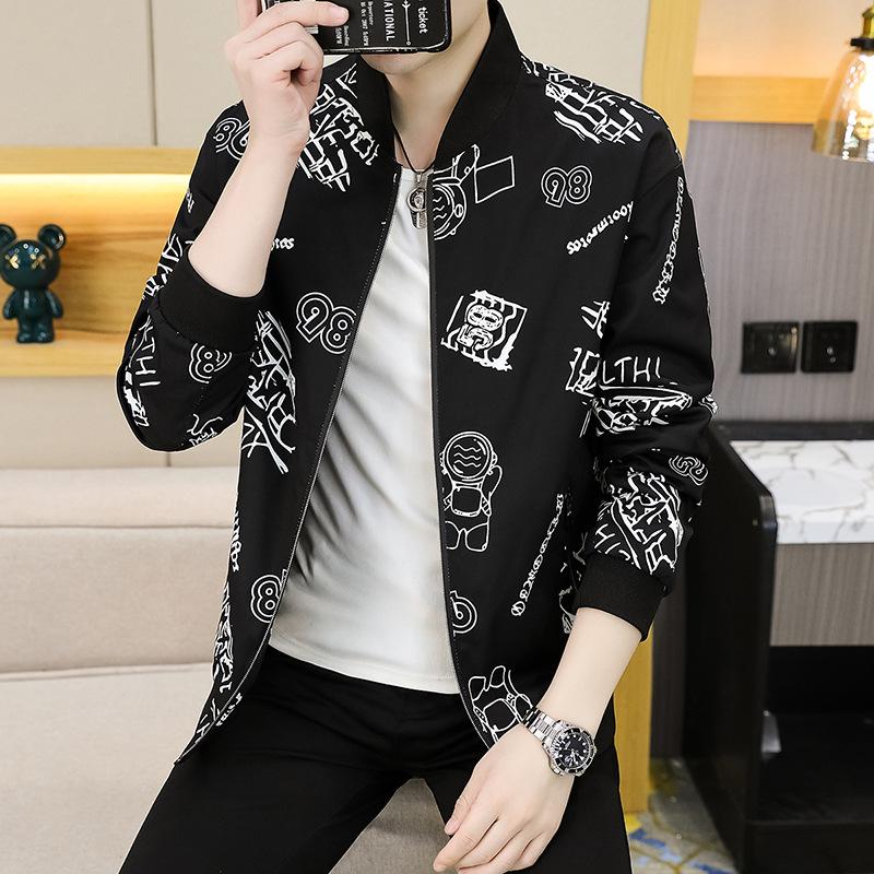 

Бейсбольная куртка мужская весенне-осенняя спортивная верхняя уличная трендовая куртка больших размеров 5XL чёрный