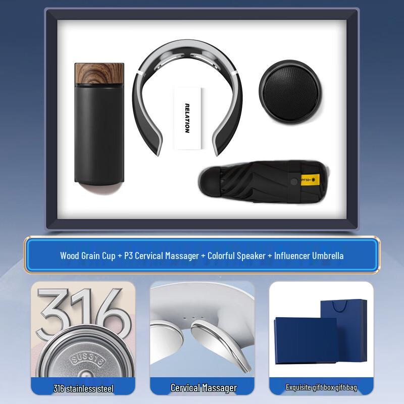 Smart Neck Massager & Multi-Item 4-in-1 Gift Set
