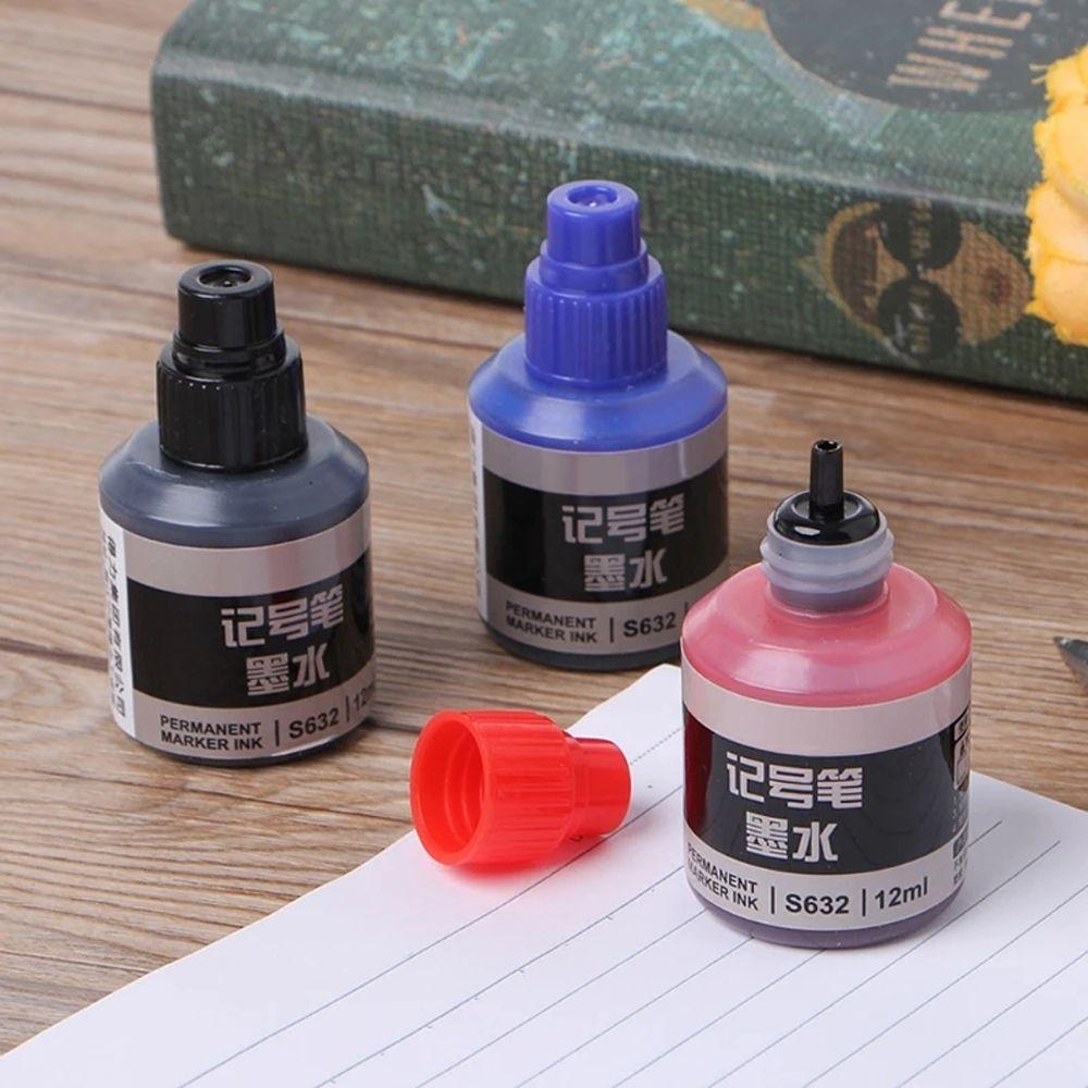 Waterproof Black Red Blue Marker Pens Refill Ink Marker Pens Ink Paint Pen Ink Graffiti Pen Ink