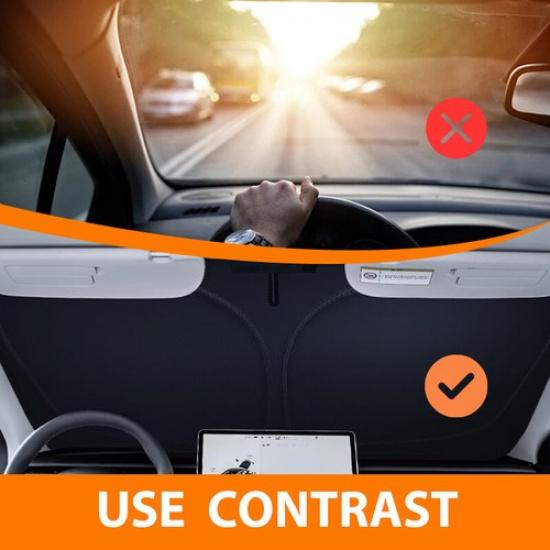 Front Windshield Sun Shade Foldable Cover For 16-24 Lexus RX350 RX350L RX450H