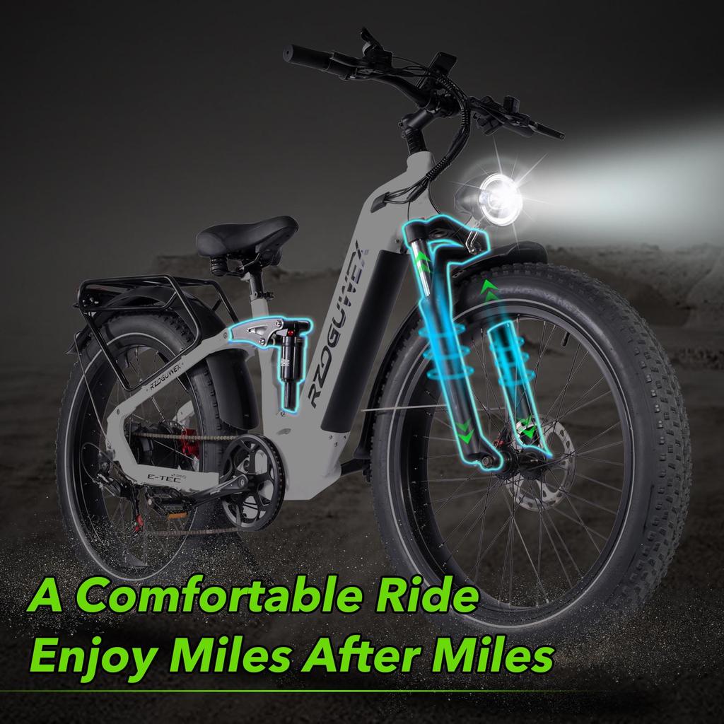 RZOGUWEX S9 ST: 1000W High Torque Electric Bike with 90km Range, Foldable, 35kg, Suitable for City Commuting