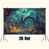Halloween Forest Pumpkin Arch Background Cloth: Creating a Mysterious and Horror Atmosphere  Party Banner