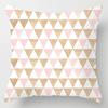 Pink Marble Polyester Pillowcase Leather Leaf Flower Cushion Cover Living Room Home Decoration Sofa Geometric