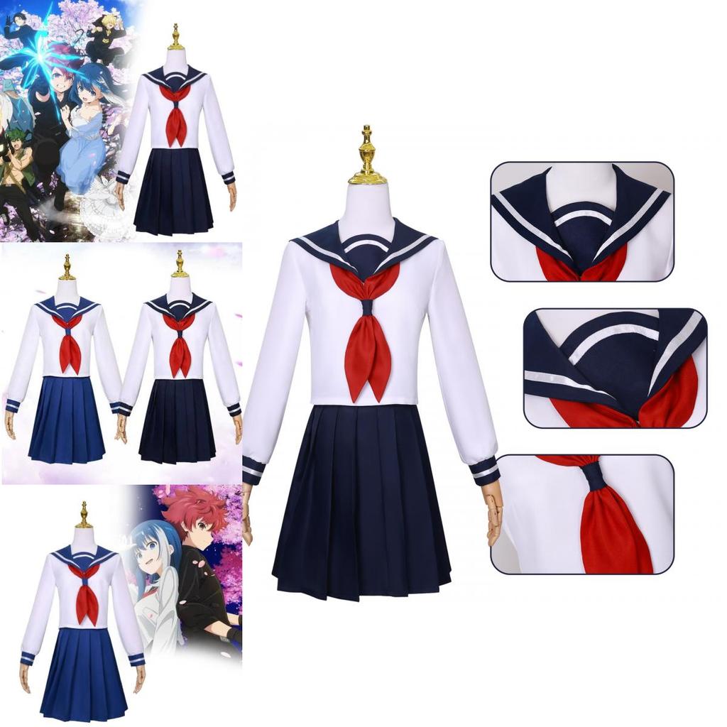 Stylish Night Sakura Rokumi Cosplay Outfit Deep Blue Polyester Fabric For Anime Lovers