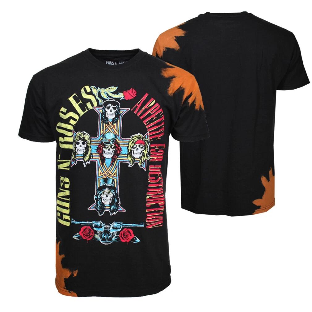 Rock Band Guns N Roses Appetite Bleach Dyed Classic T-Shirt New XXXXL