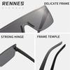 Unisex Square Concave Sunglasses High Quality One Piece Rimless Design UV400 Sunscreen for Outdoor Fashionable Street Shooting