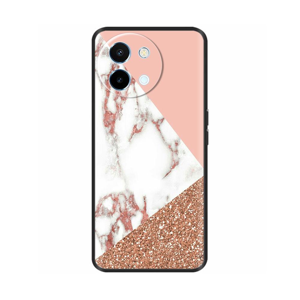 For Vivo Y38 5G Phone Case Painted Soft Black TPU Silicone Bumper For Vivo Y38 Y200i Y200t T3x Protective Back Cover Cases Capas