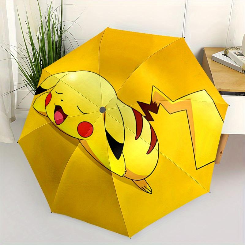 1pc Pikachu Automatic Open Umbrella - 8-Rib Compact Foldable Design, Durable Fabric for Casual & Fashion Use, 065