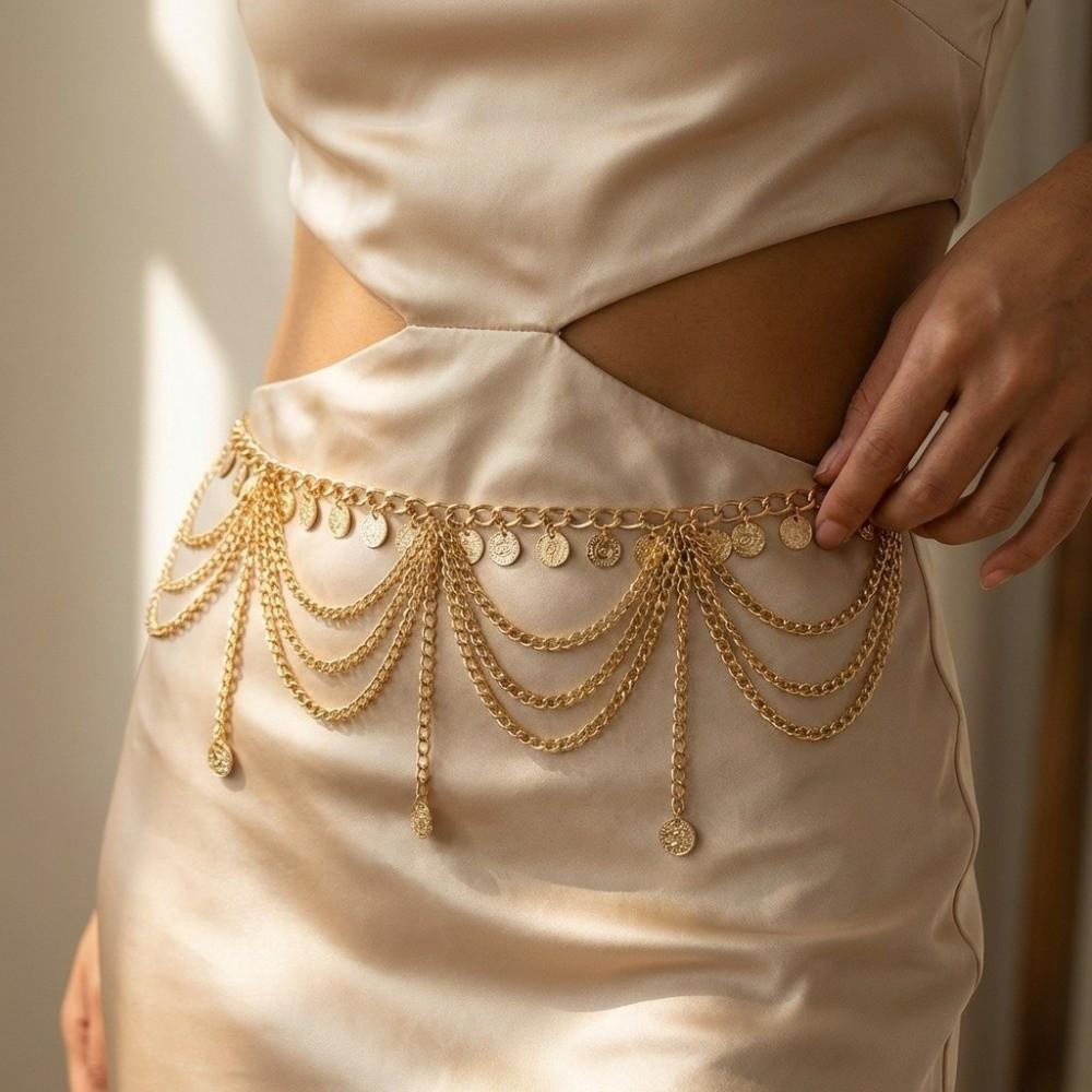 New Tassel Decoration Belly Chain Multi-Layer adjustable Tassel Chain Waist Chain