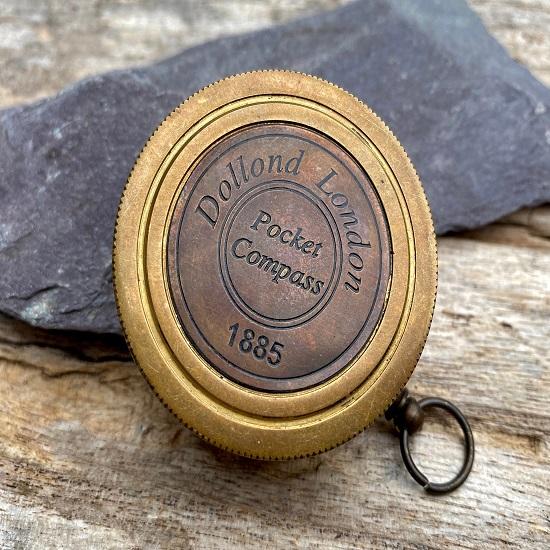 Taschenkompass aus Messing | Kompass im Vintage-Stil | Handkompass | Sonnenuhr | Steampunk | Geschenke