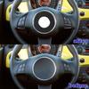 Bright Carbon Fiber Car Steering Wheel Button Frame Sticker For Fiat 500 12-15
