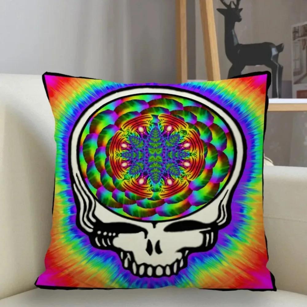 Poszewka na poduszkę Grateful Dead Dekoracja domu 45x45cm Zapinana na zamek kwadratowa poszewka na poduszkę Poszewka na poduszkę do rzucania