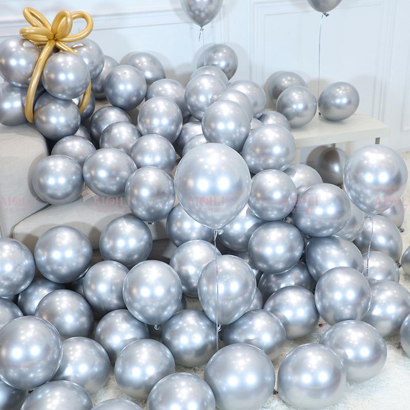10" Metal Latex Balloon for Birthday & Wedding Decorations, 1.8g, Single Piece Delivery
