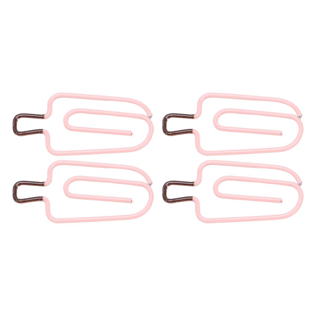 100PCS Ice Cream Paper Clips Metal Funny Cute Paper Clamp for Office School Supplies