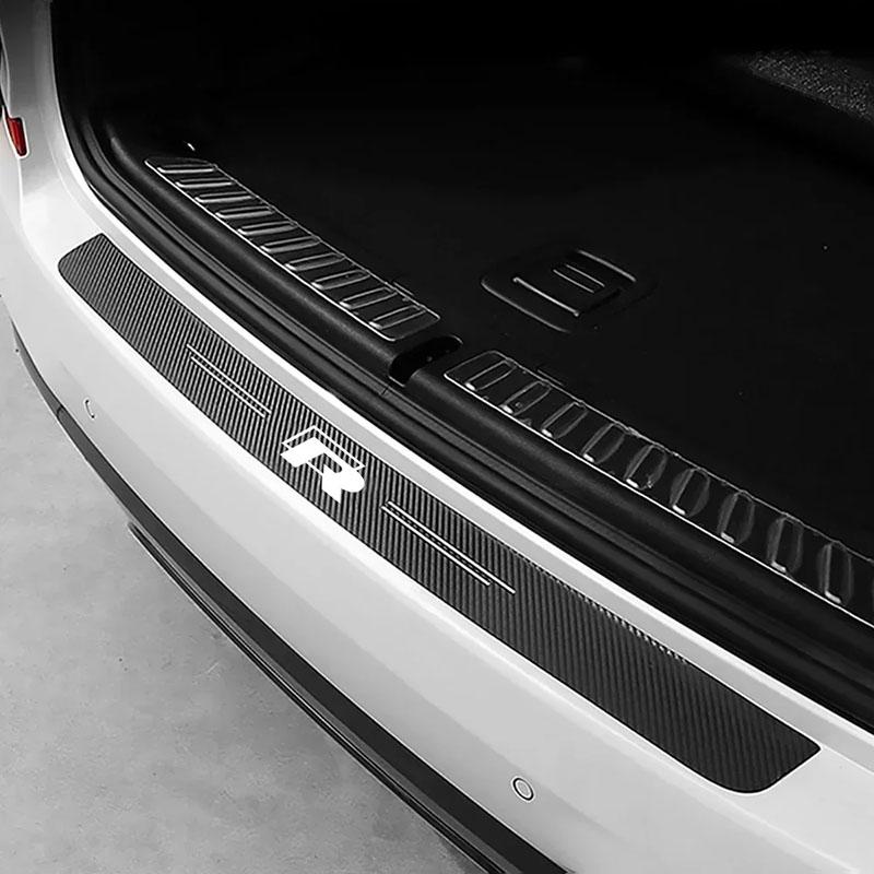 2026 Hot VOLKSWAGEN Carbon Fiber Car Door Sill Protector Stickers for Volkswagen VW Rline R Line Polo Touran Tiguan Jetta T5 Gol zf7