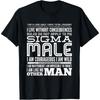 Sigma Male TShirt Creative Quotation Design Tshirt Men Crewneck Cotton Short Sleeve Summer Casual Daily Life Cotton Tee Tops