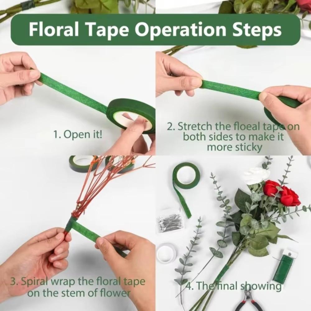 New DIY Floral Paper Tapes Multifunctional Self-adhesive Bouquet Stem Tape Floral Crafts Craft Floriculture Tape