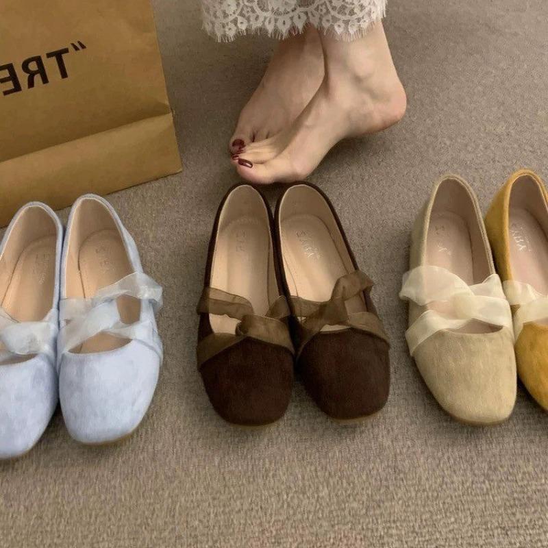 Spring/Summer Elegant Retro Mary Jane Casual Flat Shoes New Style Soft Comfortable Ballet Shoe Women Femme Zapatos Mujer