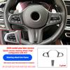 ABS Carbon Fiber Car Steering Wheel Button Cover Trim Stickers For BMW 3 5 Series G20 G30 X3 X4 G01 G02 2018-2020Car Accessories