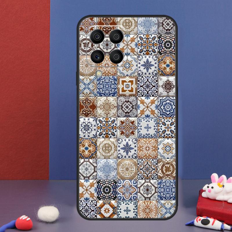Boho Tile Mosaic Aesthetic Case For Samsung Galaxy M13 M53 M06 M16 M31 M11 M35 M55 M15 M56 M36 M12 M32 M52 M14 M34 M54