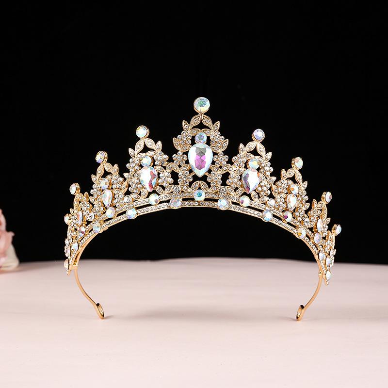 Bride's Crown Headband Wedding Korean Birthday Gift Adult Gift Crystal Crown Princess Dress Hair Accessory
