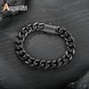 A Exquisite 12mm304 Stainless Steel Cuban Bracelet Spring Buckle Bracelet Trendy Men and Women, Popular
