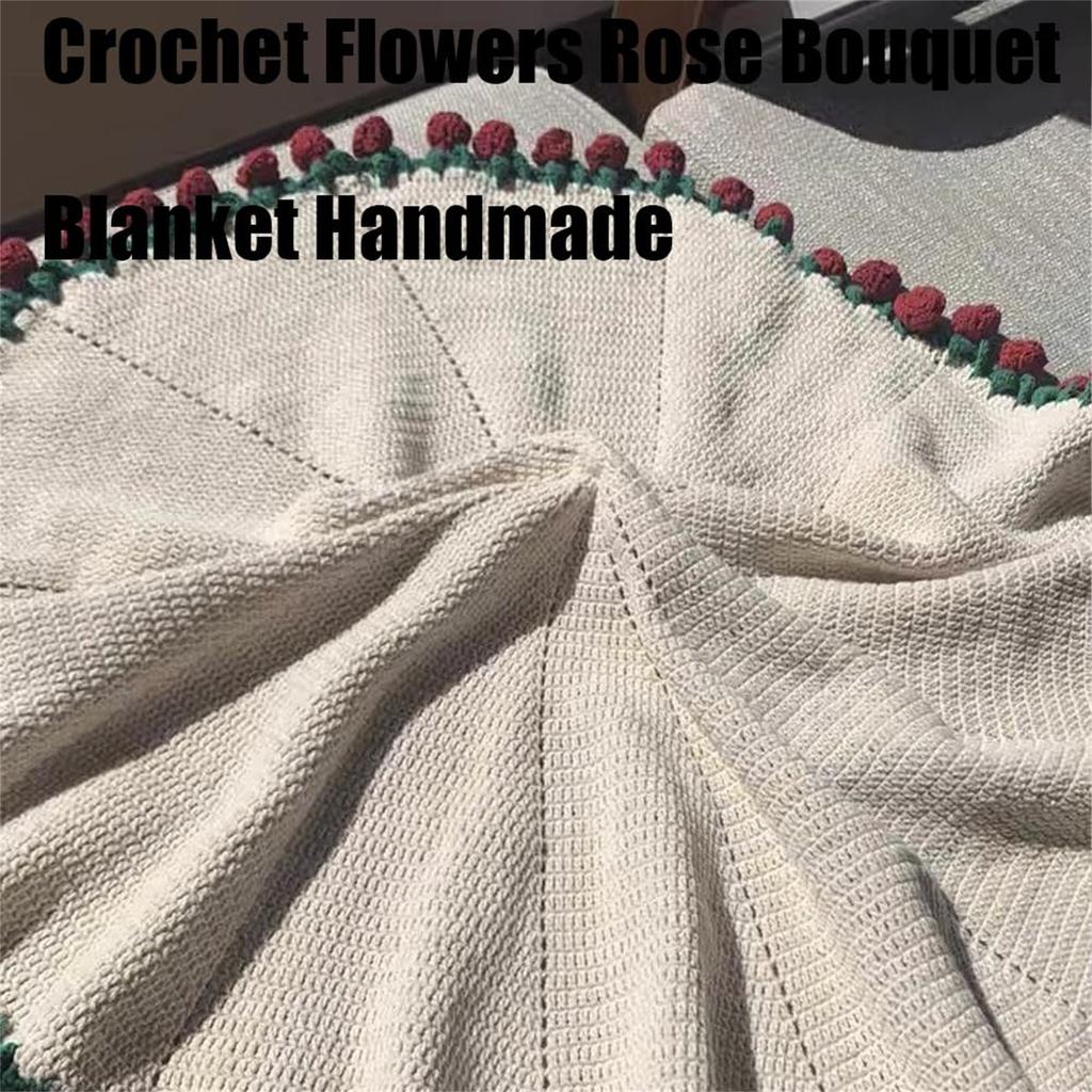 Handmade Knitting Yarn, Rose, Of The Valley Blanket, Jasmine Flower Bouquet, Crochet Hook, Creative Gift Material Package