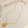 European and American 2026 Style Marine Series Necklace 18K Gold Plating Stainless Steel Conch Pendant All-Match Non-Fading for