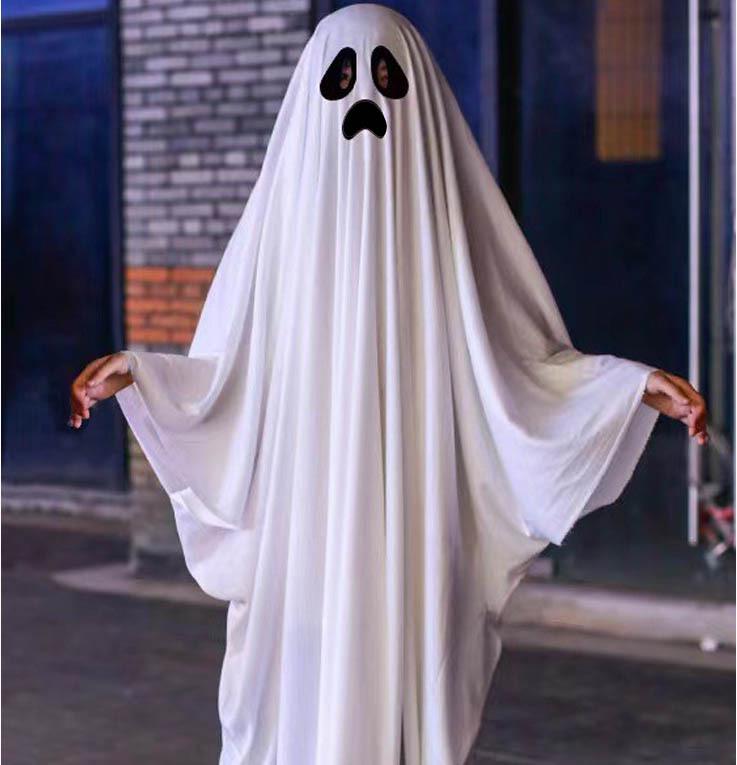 

Halloween Cosplay Ghost Costume Cloak for Kids & Adults S (Height 90-120cm)