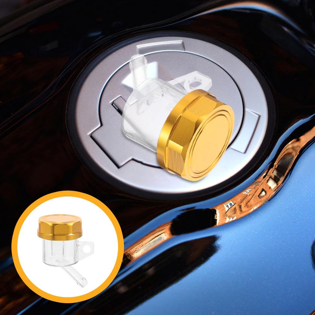 MAJORMENCH Motorcycle Rear Reservoir with Large Reservoir Foot Brake Pump Iron Cap Hydraulic Brakes