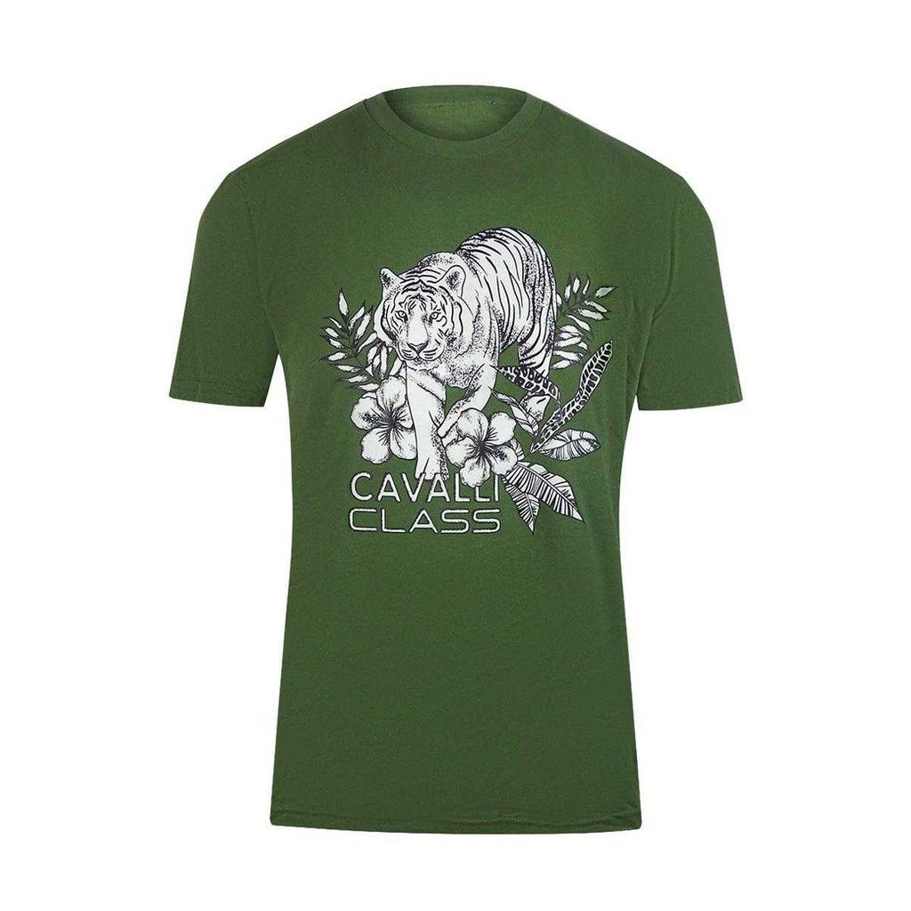 Cavalli Class Men's Tiger Logo T-Shirt