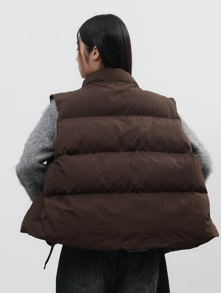 Generalidea Unisex Nylon Padded Vest [Brown] / Sbe3U08009