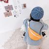 Stylish Candy Color Mini Crossbody Bag For Kids Soft Canvas Waist Pouch