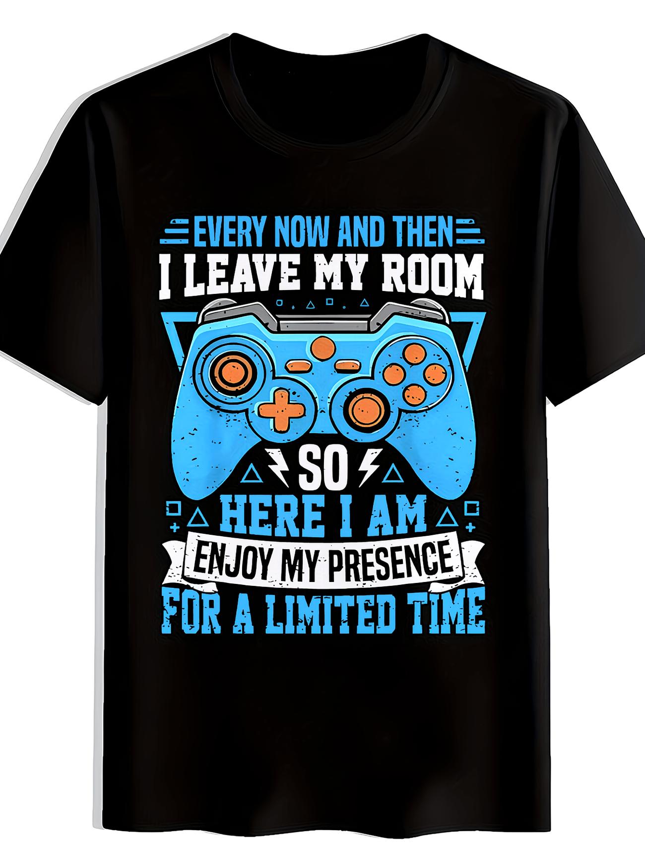 

Men s Game Controller Print T-shirt | Blue Color | Summer Sports Wear S