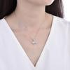 925 Sterling Silver Full Diamond Little Elephant Pendant Necklace for Women