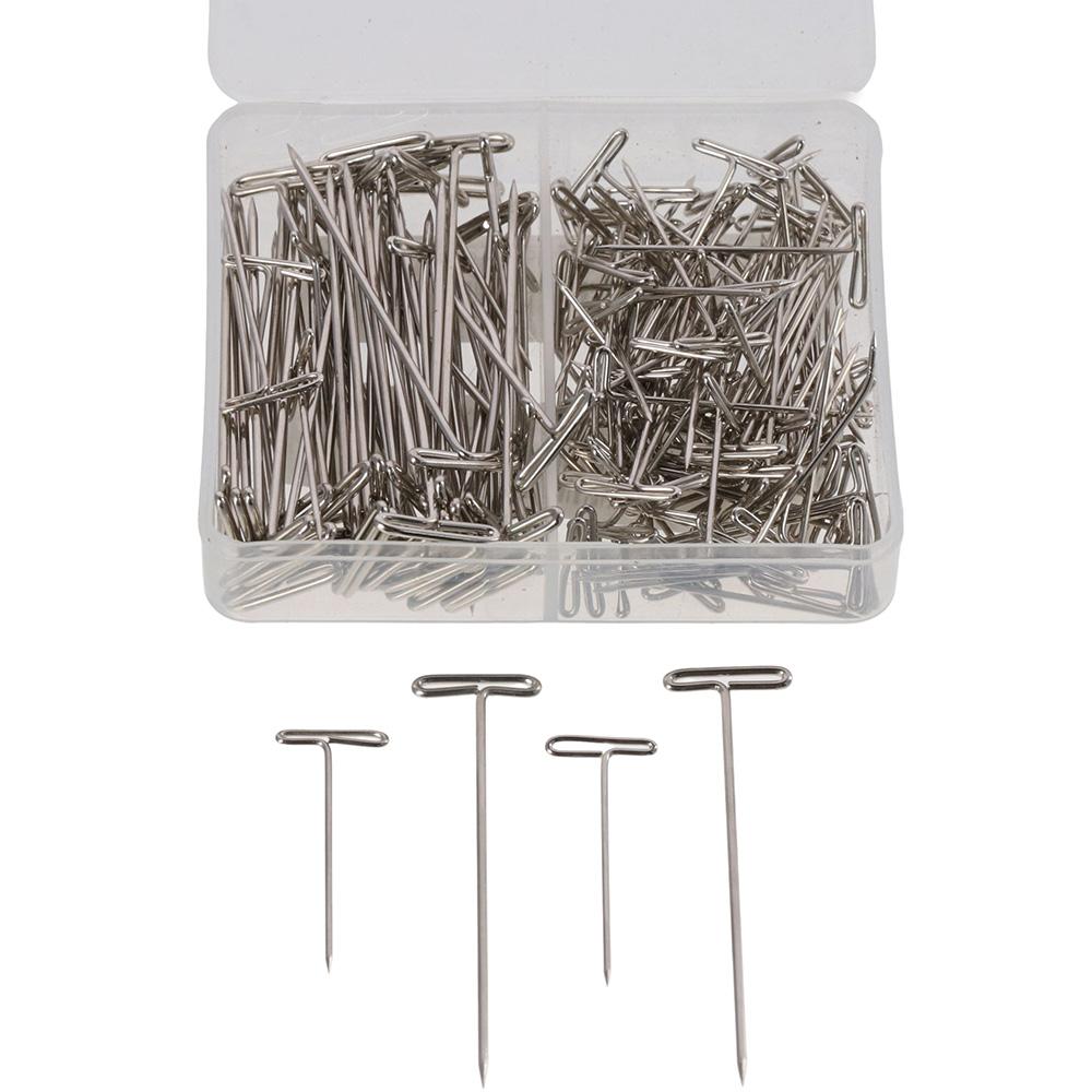 150pcs Stainless Steel Straight Pins 1&2 Inch Wig Heads Crafts T Pins  for Knitting Sewing