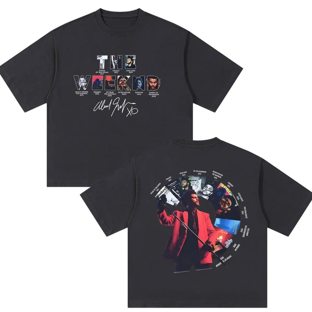 Rappe The Weeknd Hurry Up Tomorrow Tour  Graphic T Shirts Unisex Women Hip Hop Vintage Fashion Oversized Cotton TShirt YK