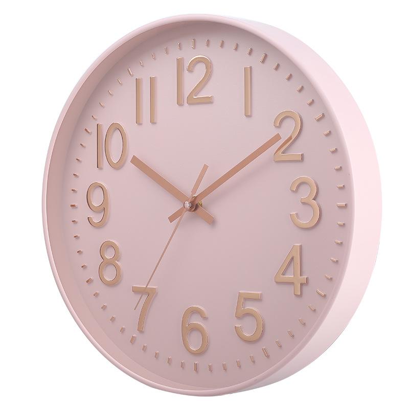 12 Inch 30CM Silent Wall Clock, Creative and Fashionable, Three-dimensional Digital Minimalist Clock for Home Living Room