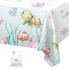 Marine Organism Printed Tablecloth Underwater World Birthday Party Decoration Kid Under the Sea Ocean Party Supplies Table Cloth