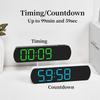 Digital Alarm Clock TEMP Humidity Date 2 Alarms Countdown Timing DST Snooze Table Clock Auto Dimmable 12/24H LED Clock for Decor